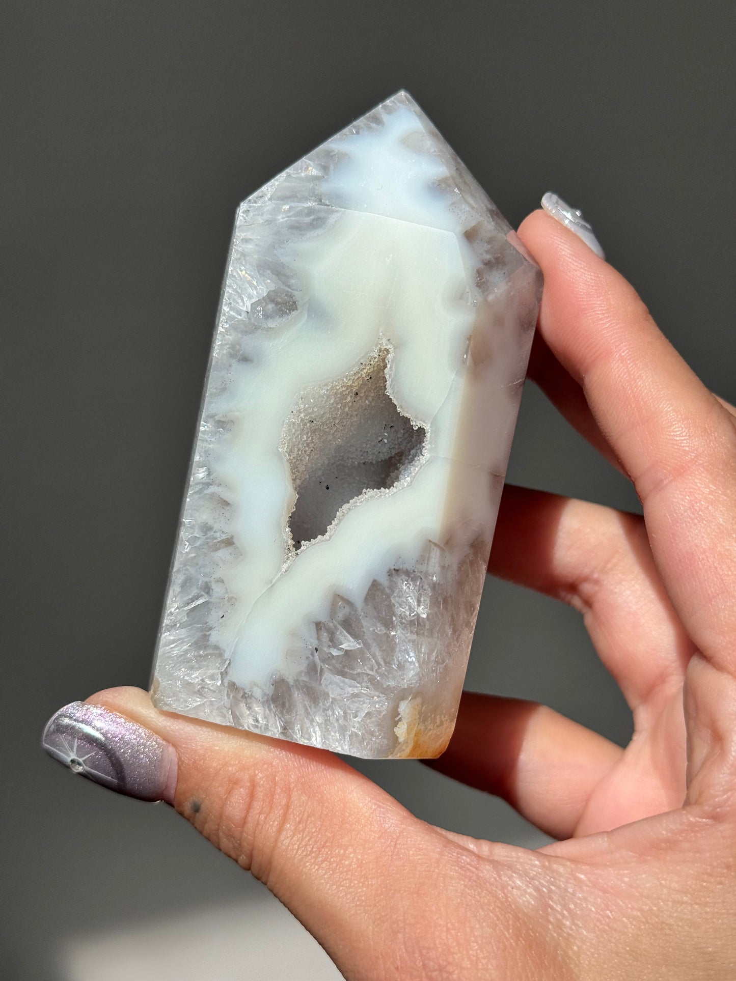 Druzy Agate Tower