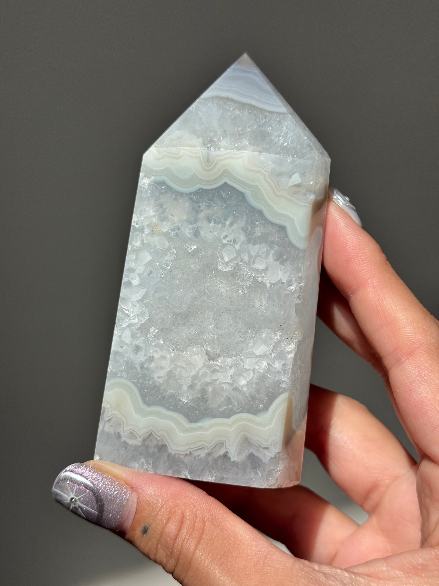 Druzy Agate Tower