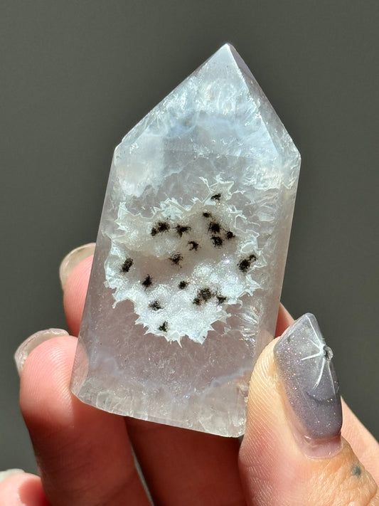 Mini Druzy Agate Tower