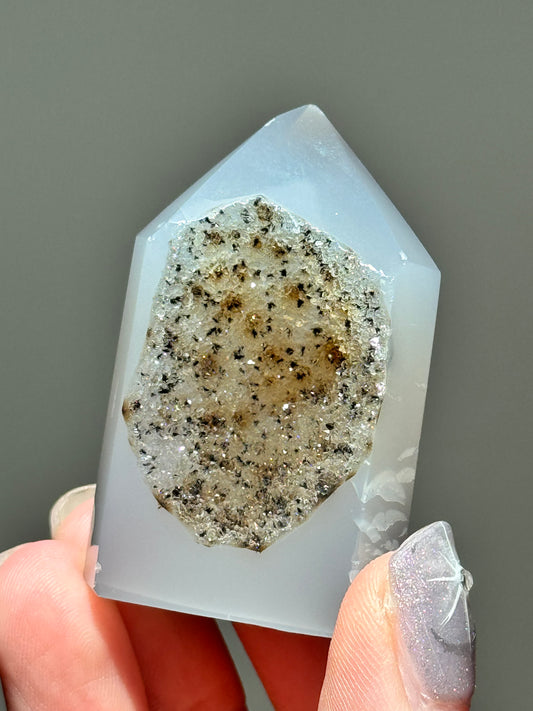 Mini Druzy Agate Tower