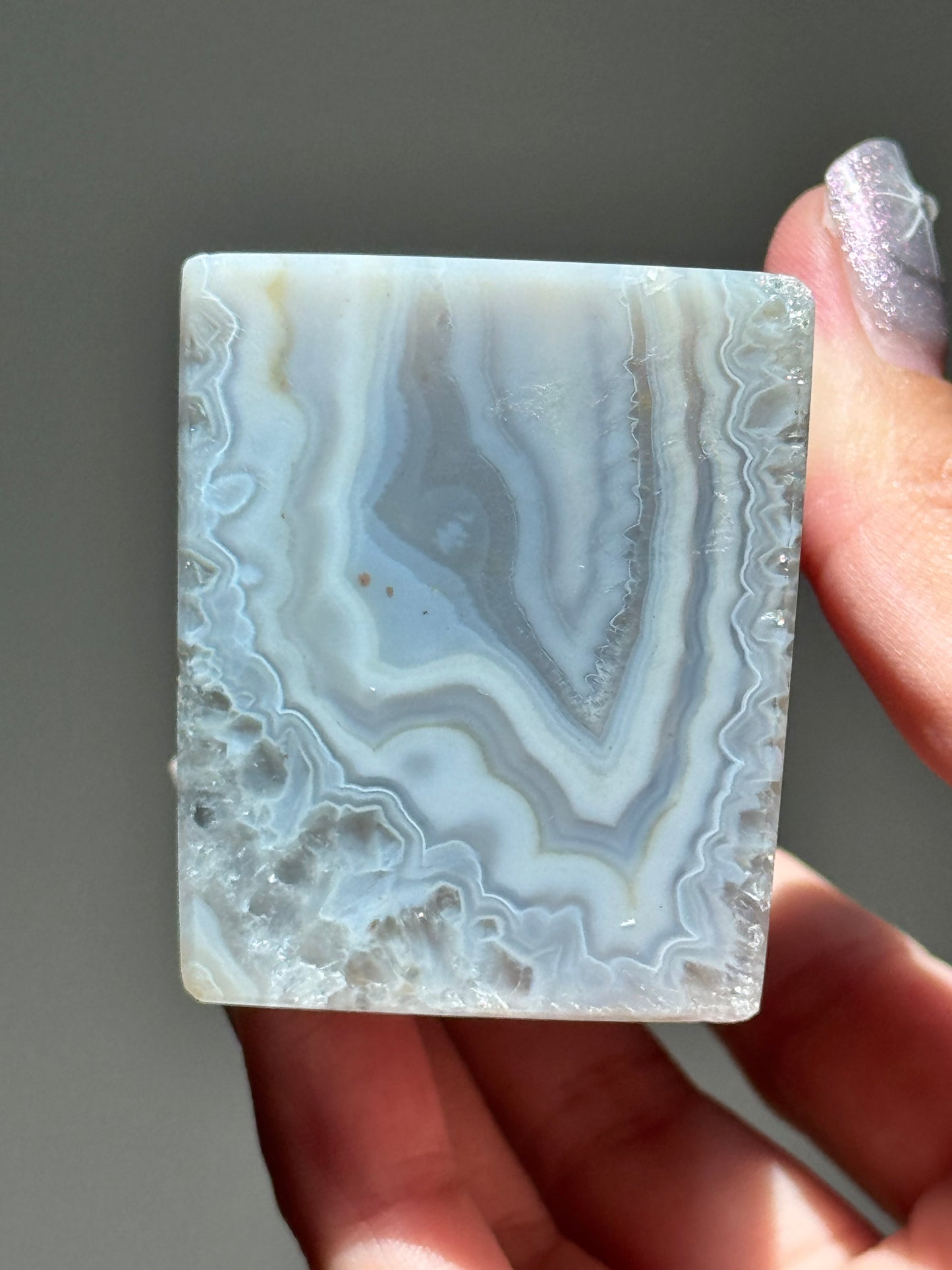 Druzy Banded Agate Obelisk