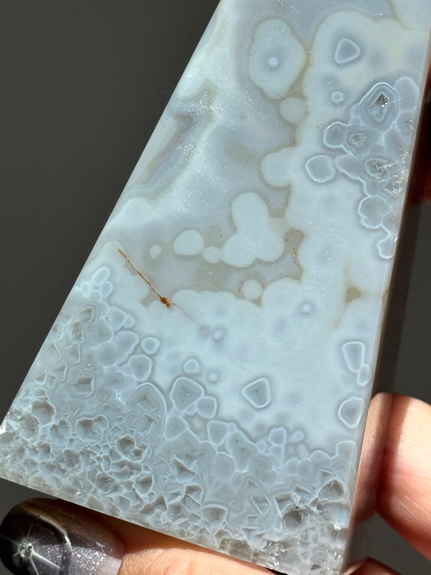 Druzy Banded Agate Obelisk