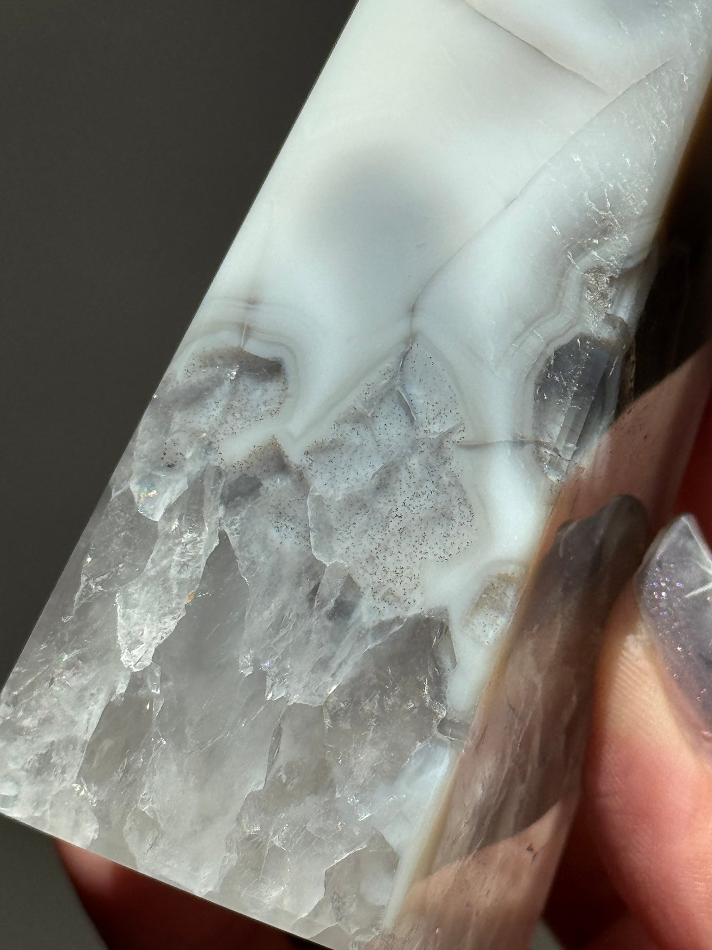 Sugar Druzy Agate Obelisk