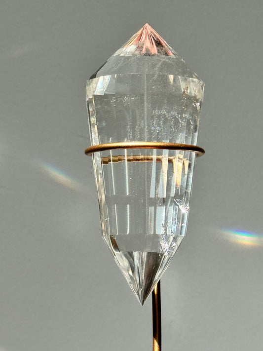 Clear Quartz Vogel on Stand