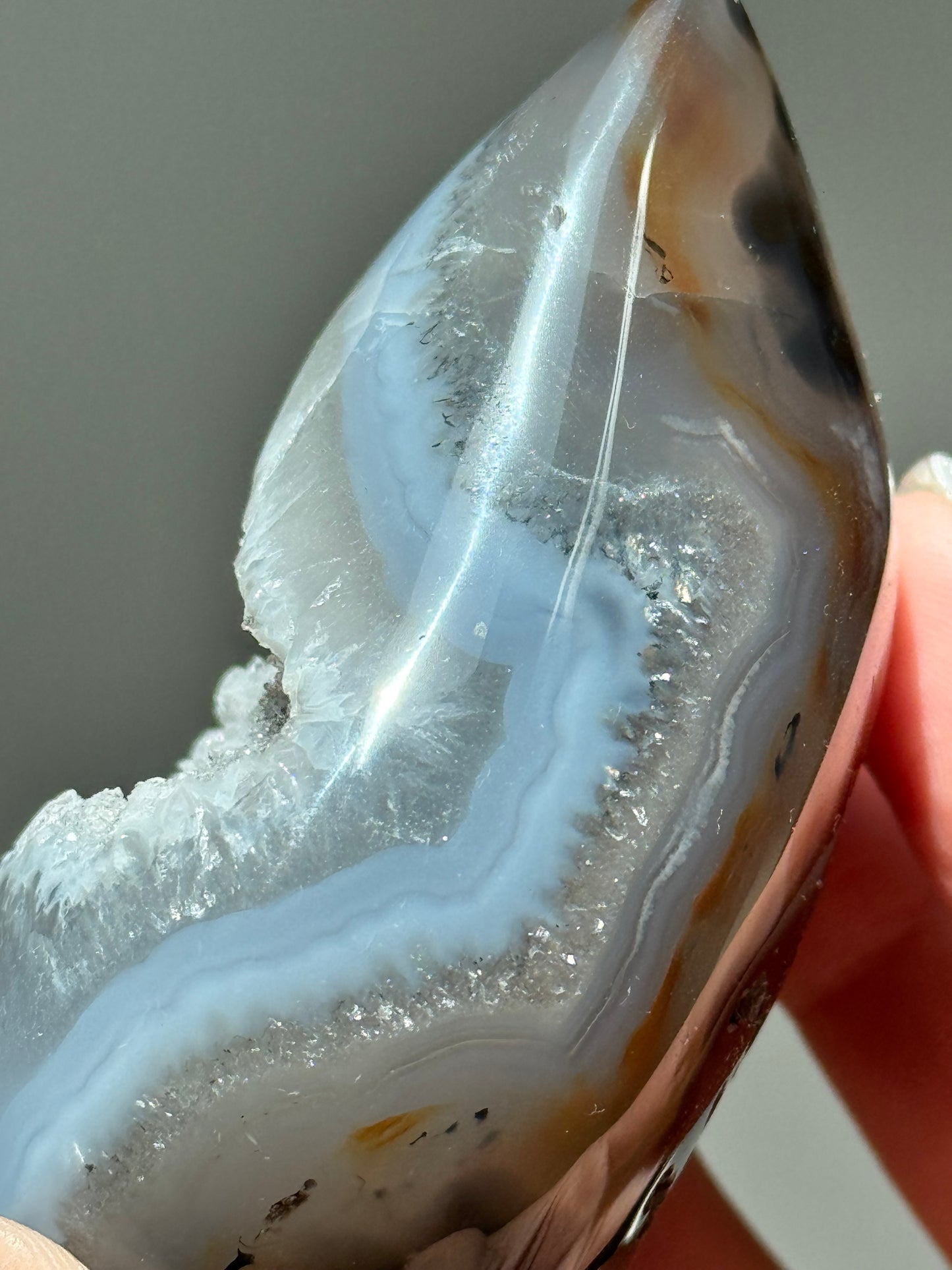 Dreamy Druzy Agate Flame