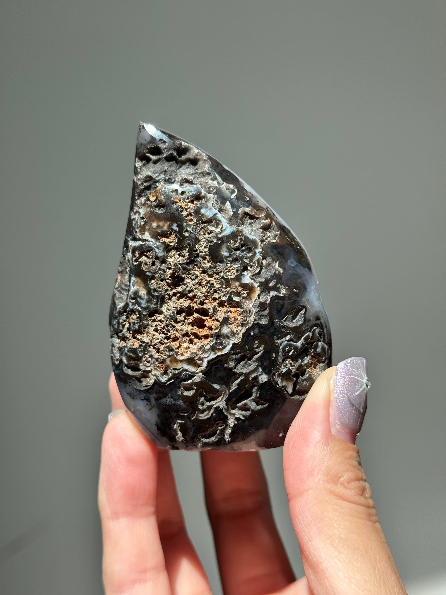 Dreamy Druzy Agate Flame