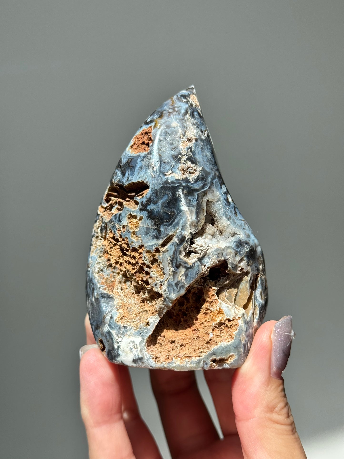 Dreamy Druzy Agate Flame