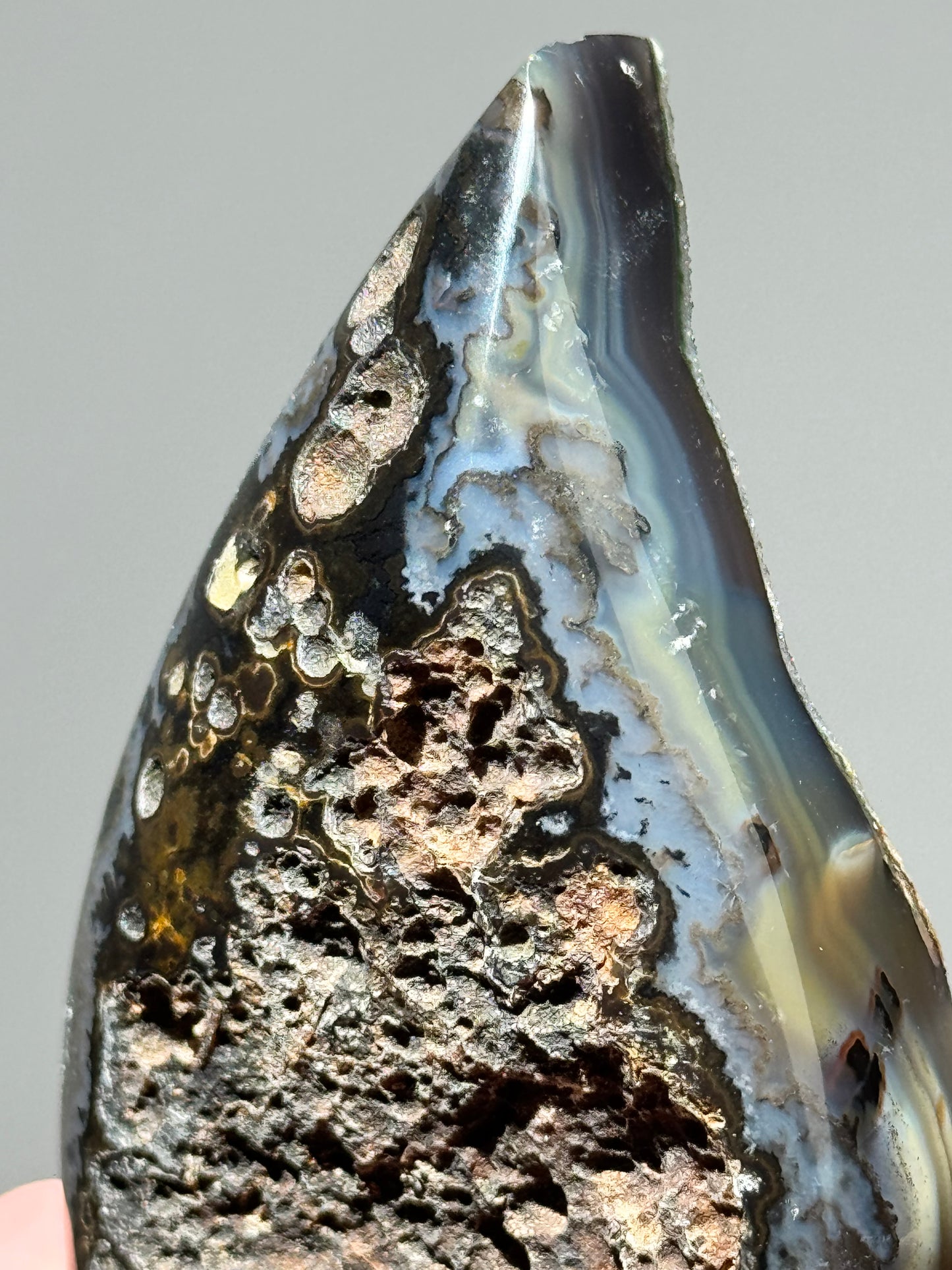 Dreamy Druzy Agate Flame