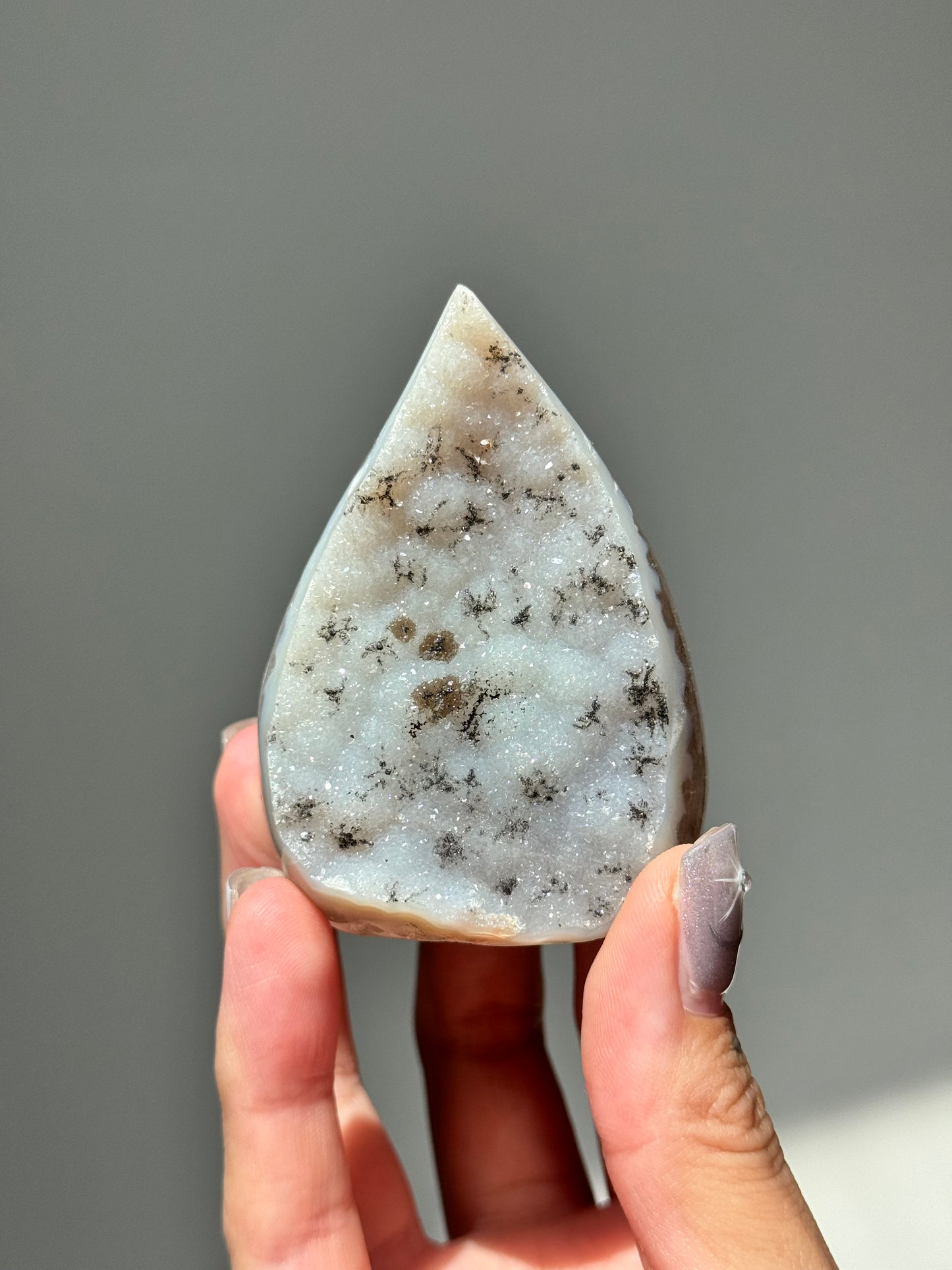 Dreamy Druzy Agate Flame