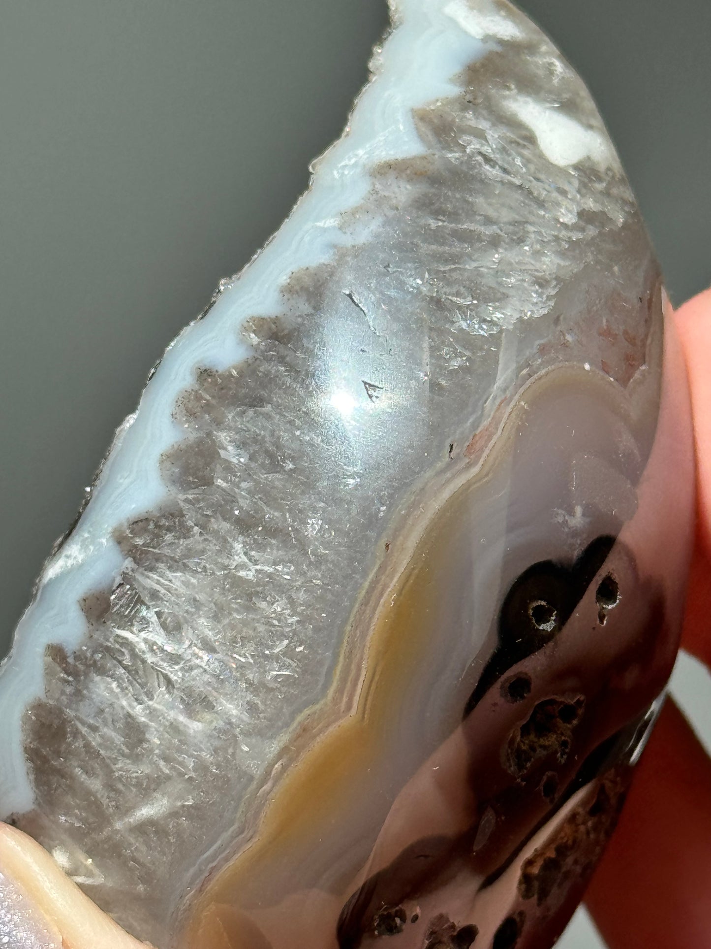 Dreamy Druzy Agate Flame