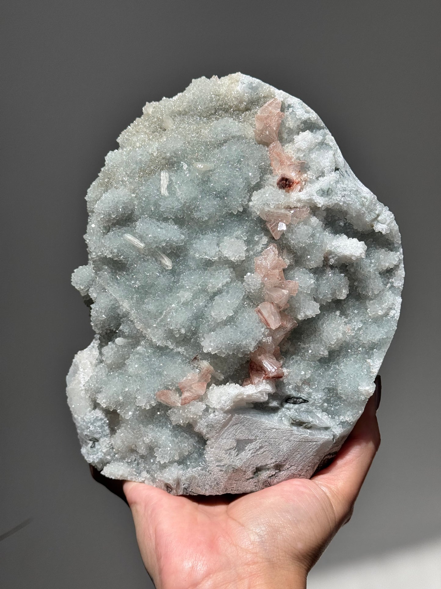 Pastel Blue and Pink Apophyllite and Stilbite