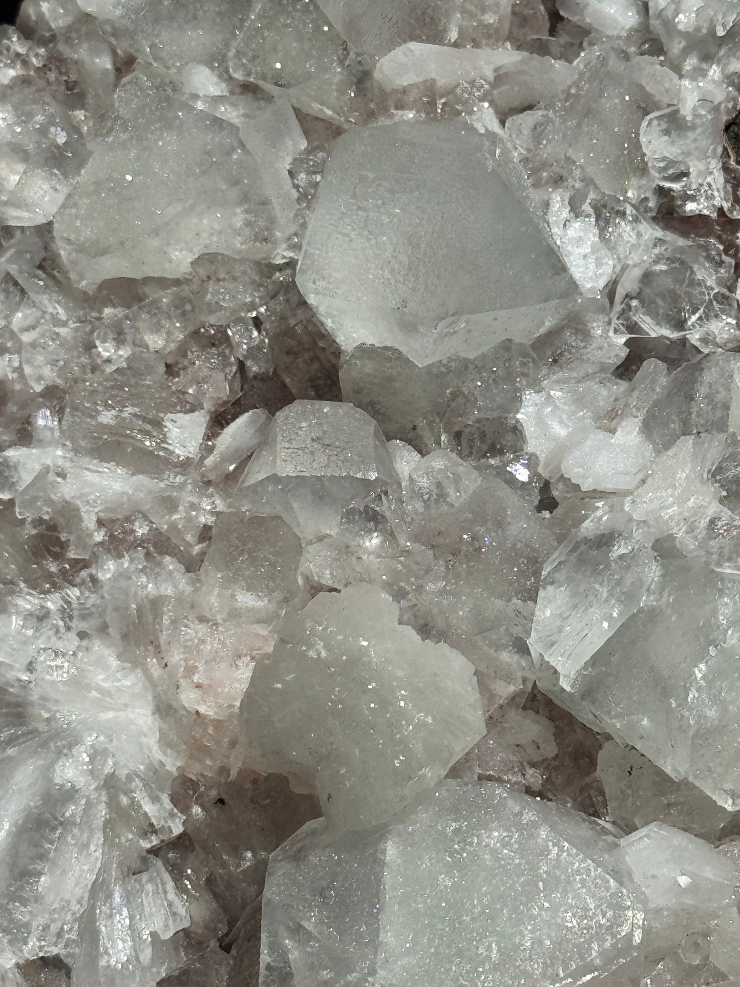 Peach Stilbite & Apophyllite on Chalcedony – Sugar Sparkle Cluster