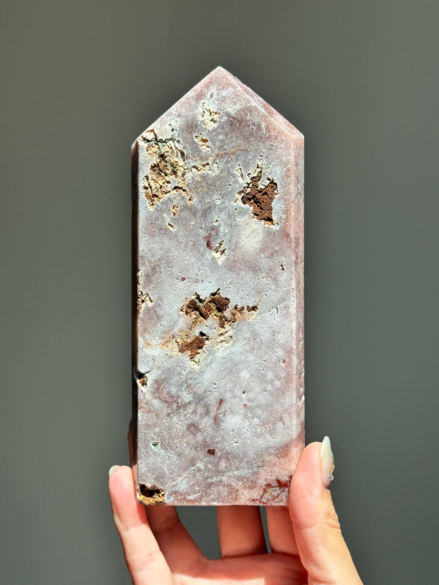 Red Amethyst Druzy Tower (Hematite Amethyst) – Exceptional Clarity