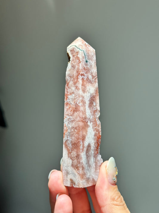 Red-Toned Pink Amethyst Tower