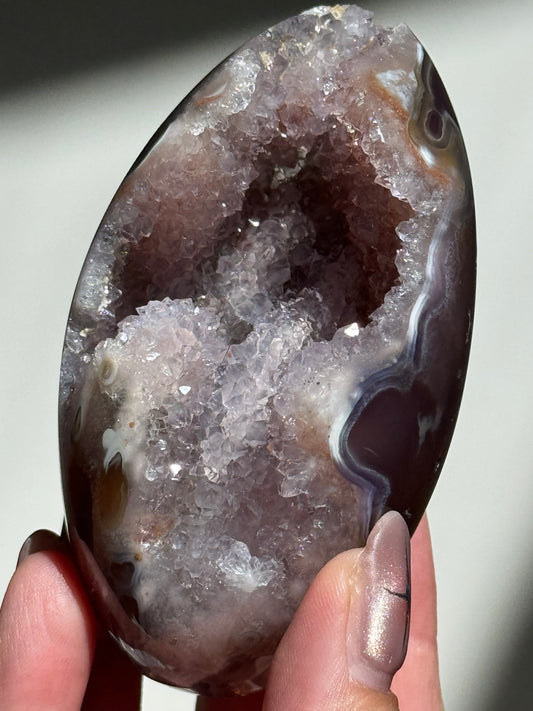 Pink Amethyst Agate Egg