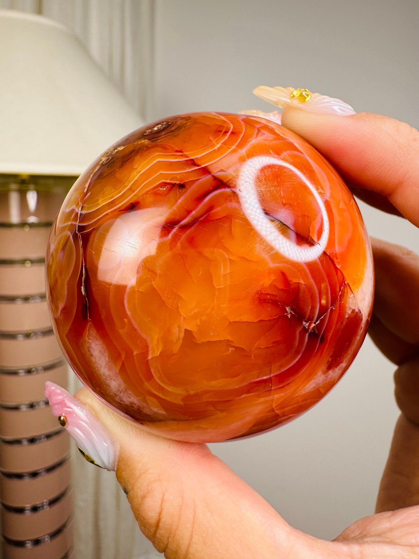 Carnelian Agate Sphere