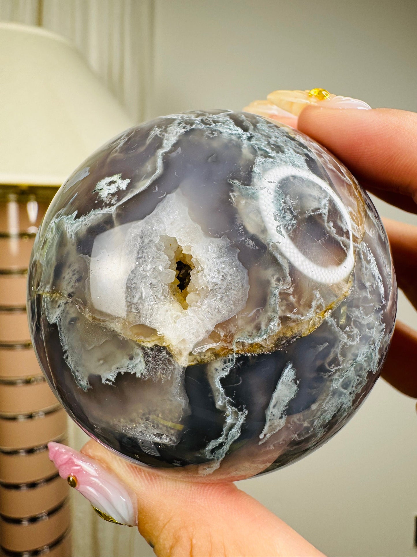 Green Moss Agate Sphere