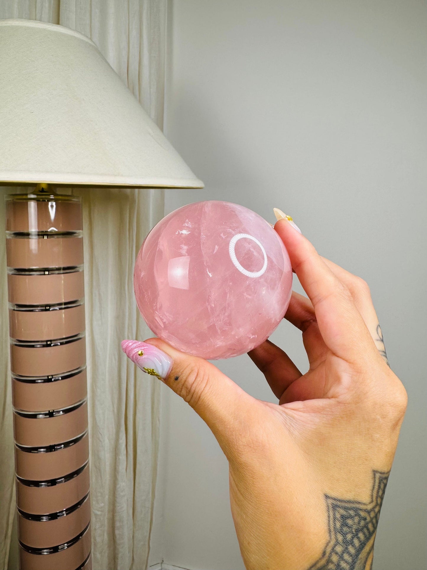 Starlight Rose Quartz Sphere