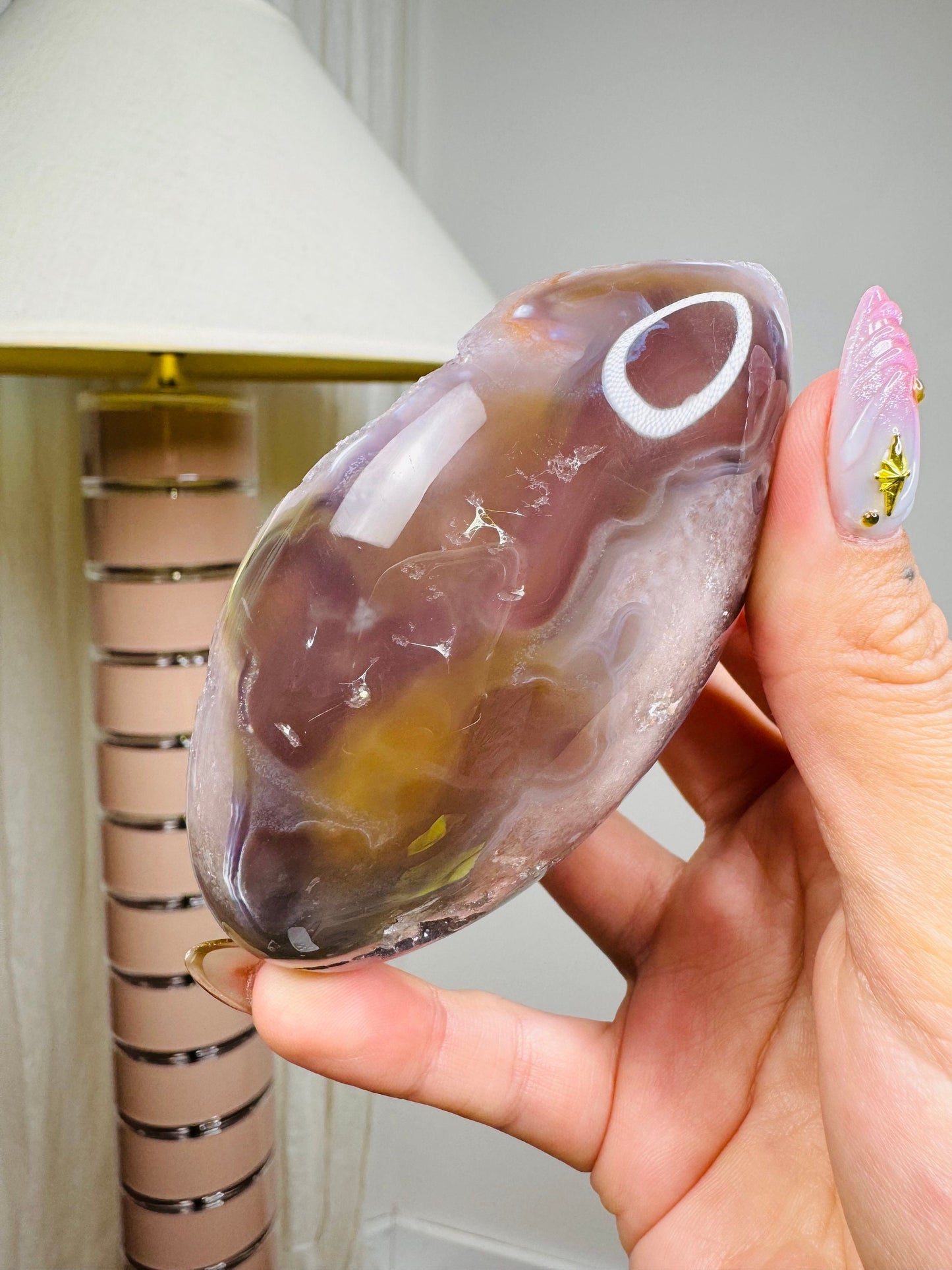 Pink Amethyst Agate Egg