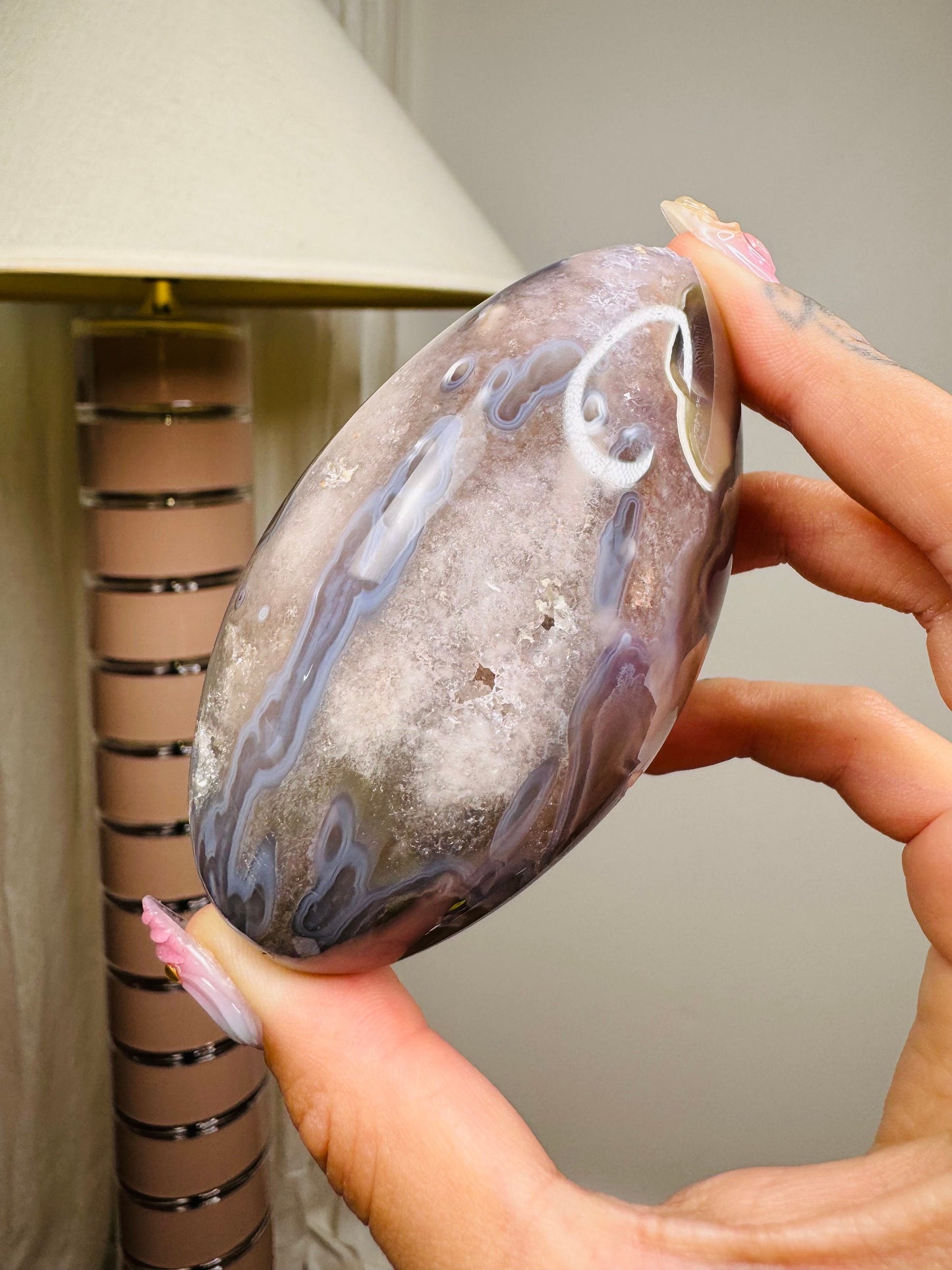 Pink Amethyst Agate Egg