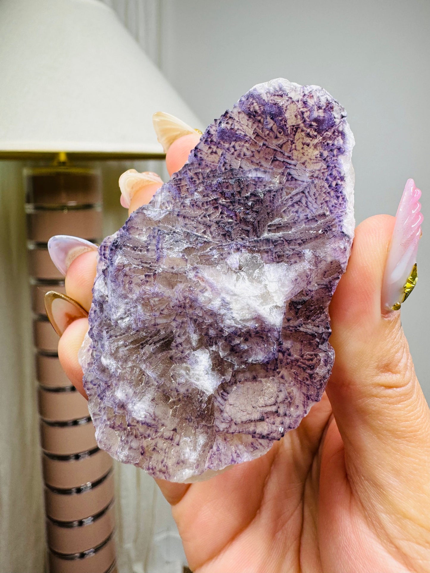 Purple QR Code Fluorite Specimen
