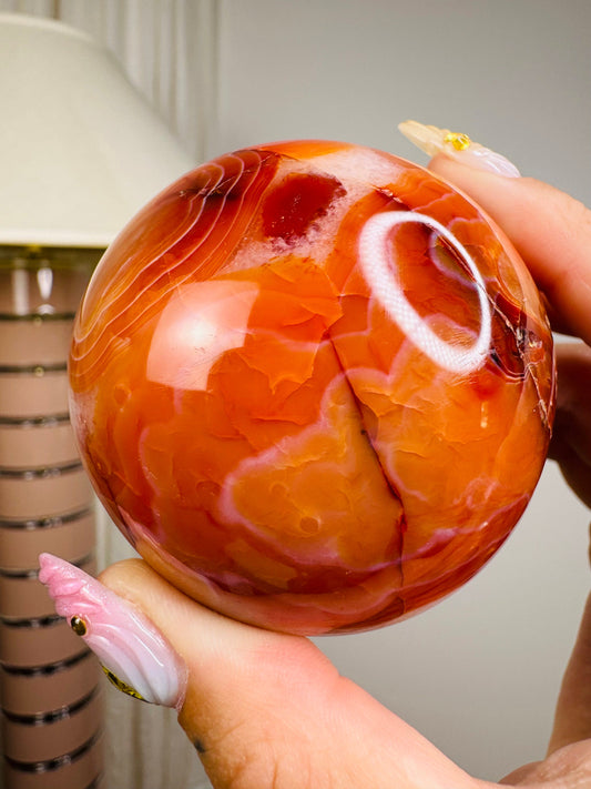 Carnelian Agate Sphere
