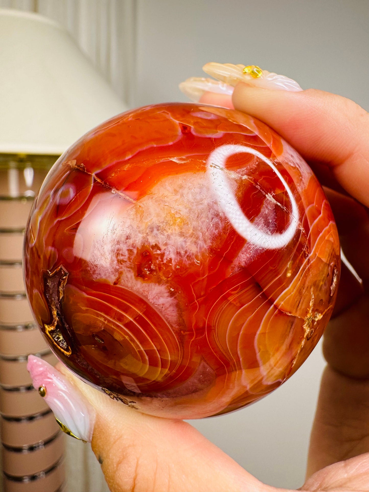 Carnelian Agate Sphere