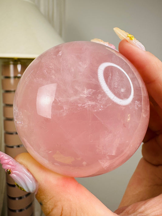 Starlight Rose Quartz Sphere
