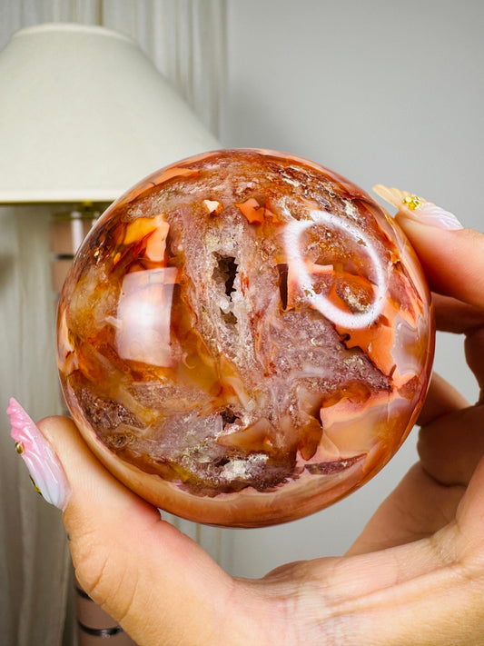 Carnelian Agate Sphere