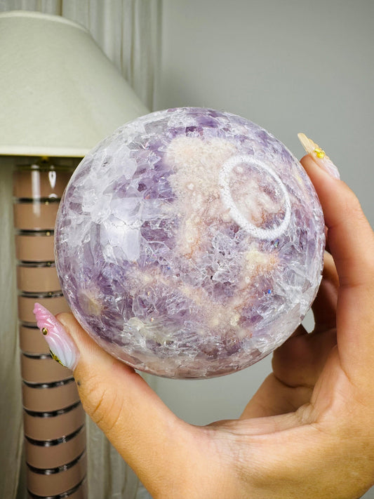 Extra High Quality Pink Amethyst Sphere