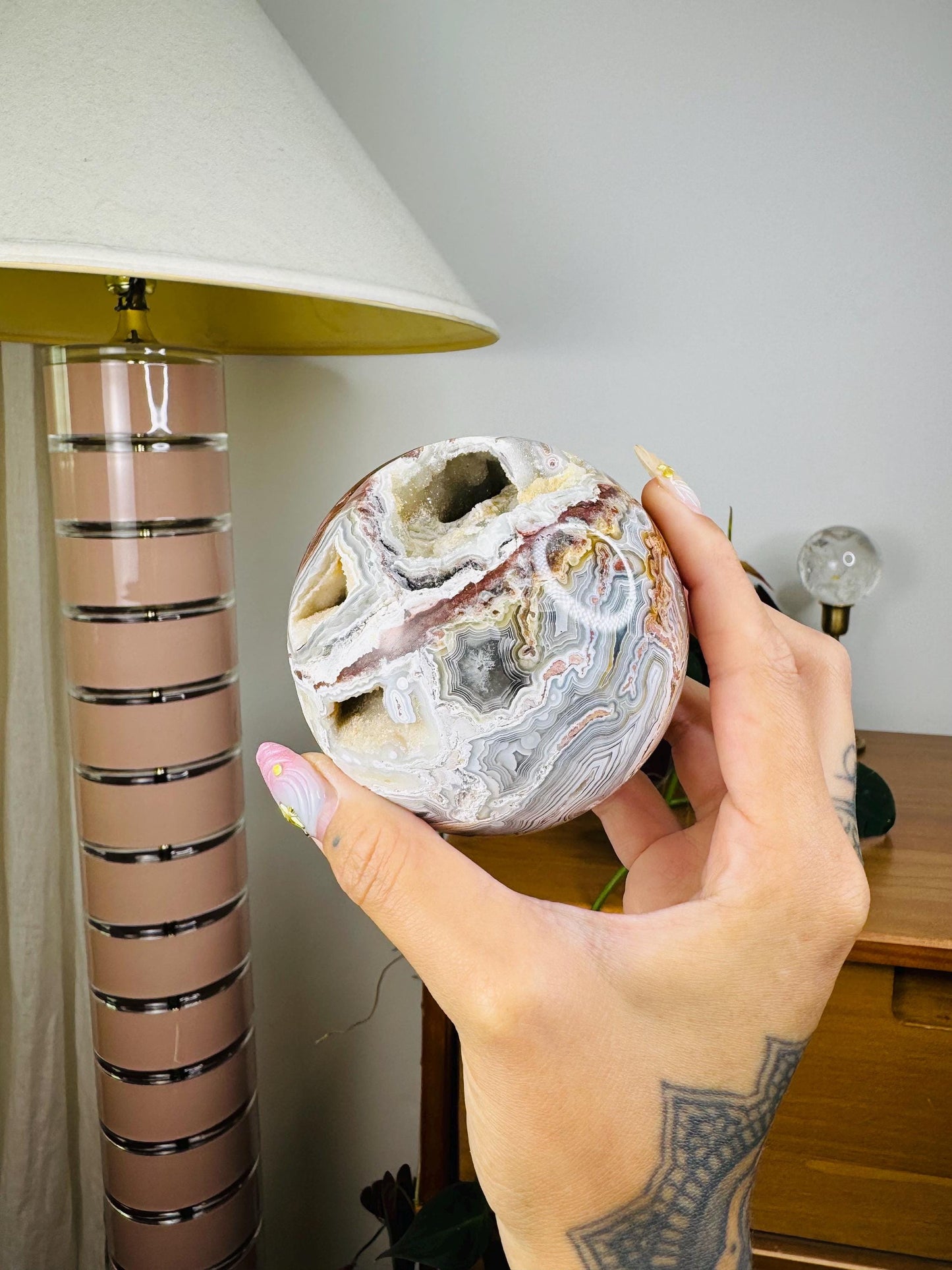 Mexican Crazy Lace Agate Sphere