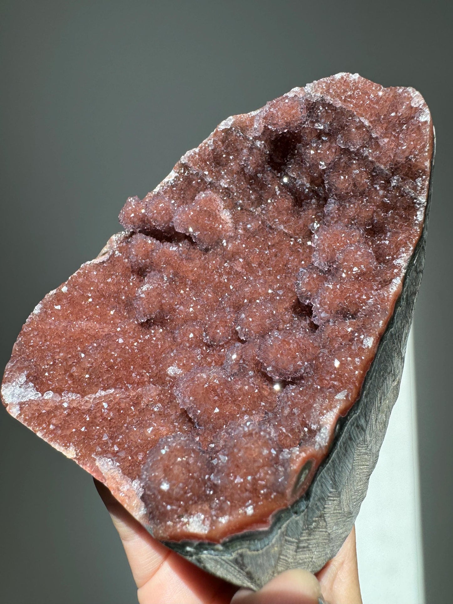 Red Rainbow Amethyst Cutbase