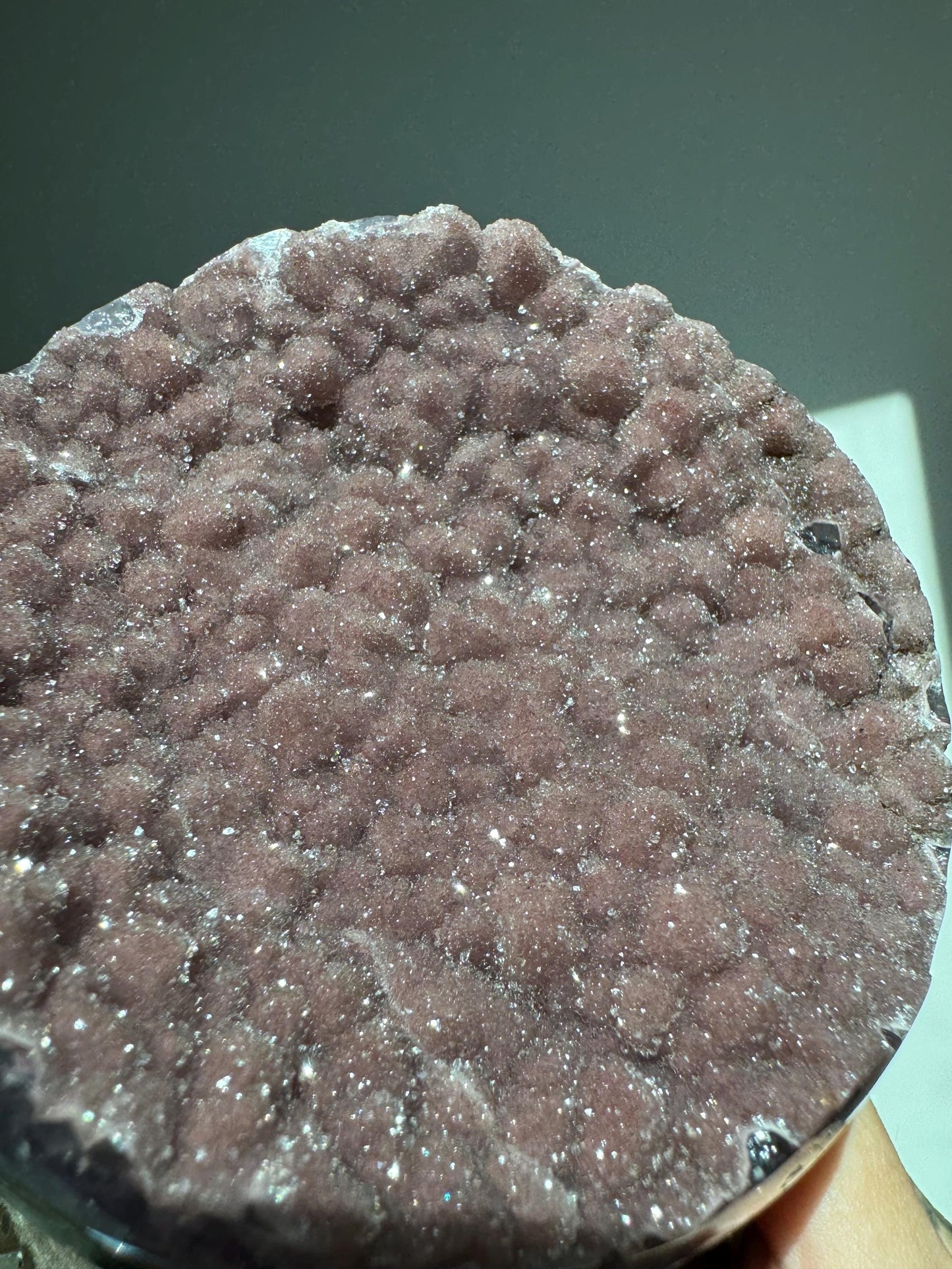 Sugar Rainbow Amethyst Sphere on Base