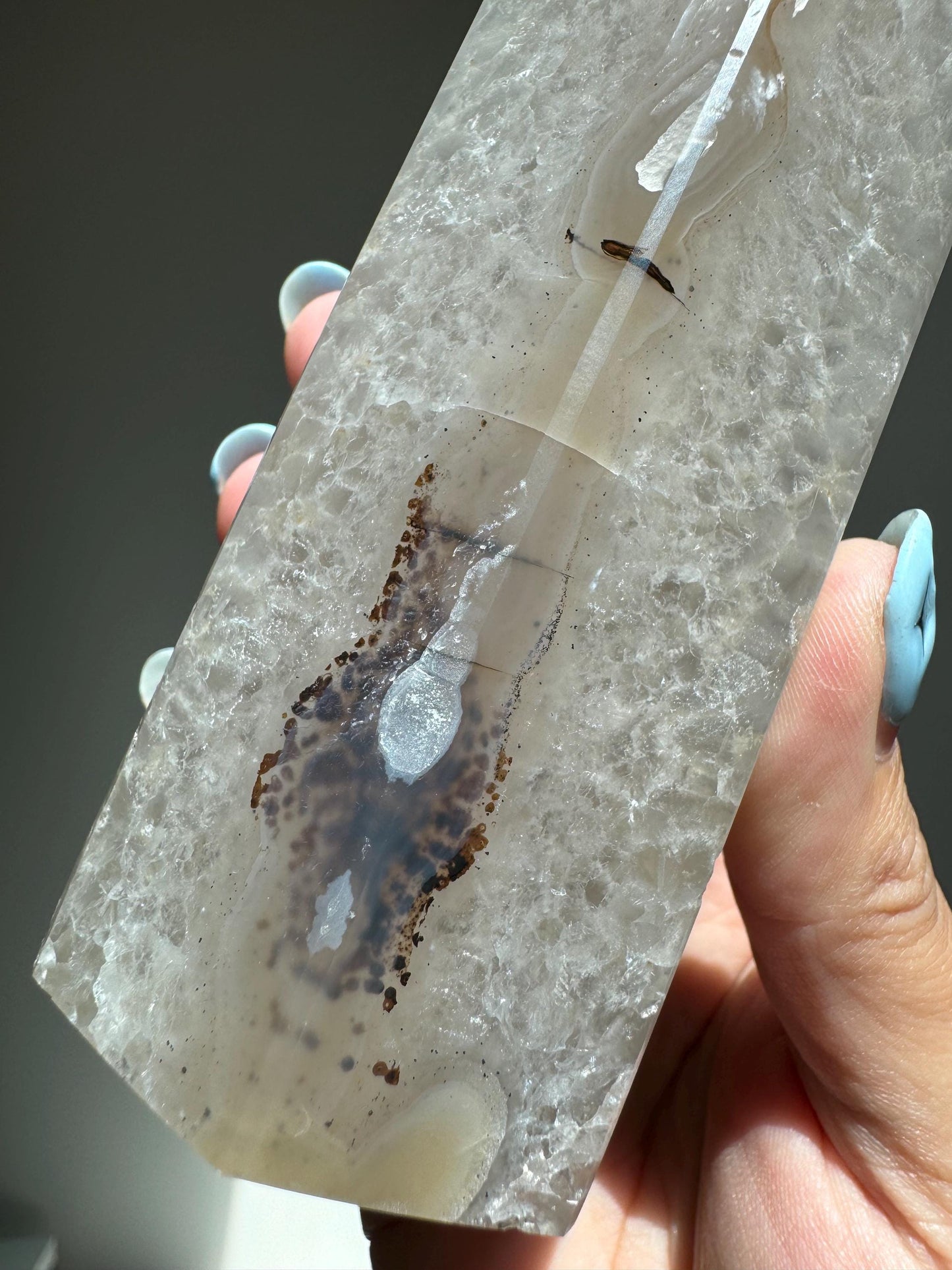 Druzy Agate Tower with Banding