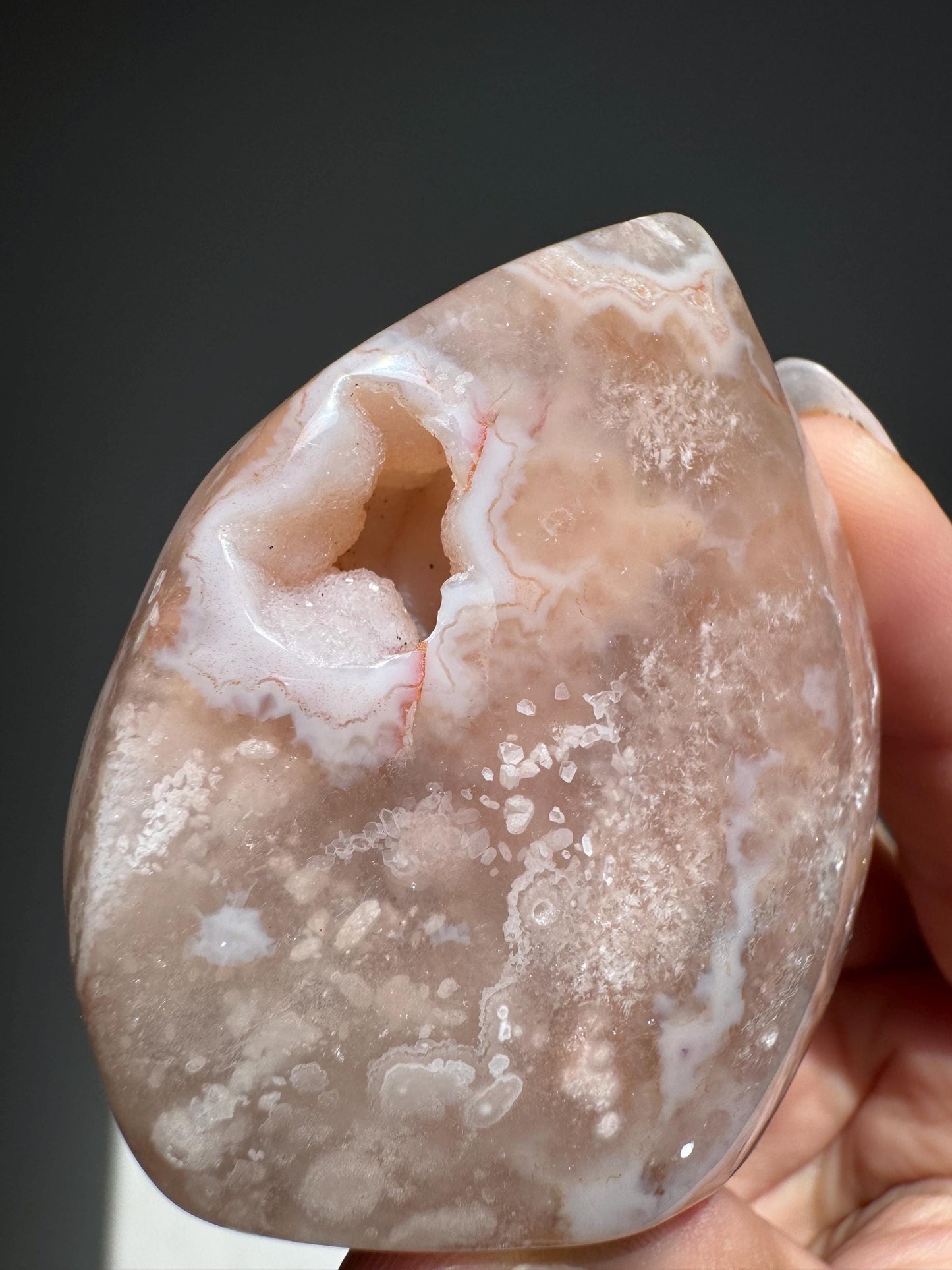Peach Flower Agate Flame