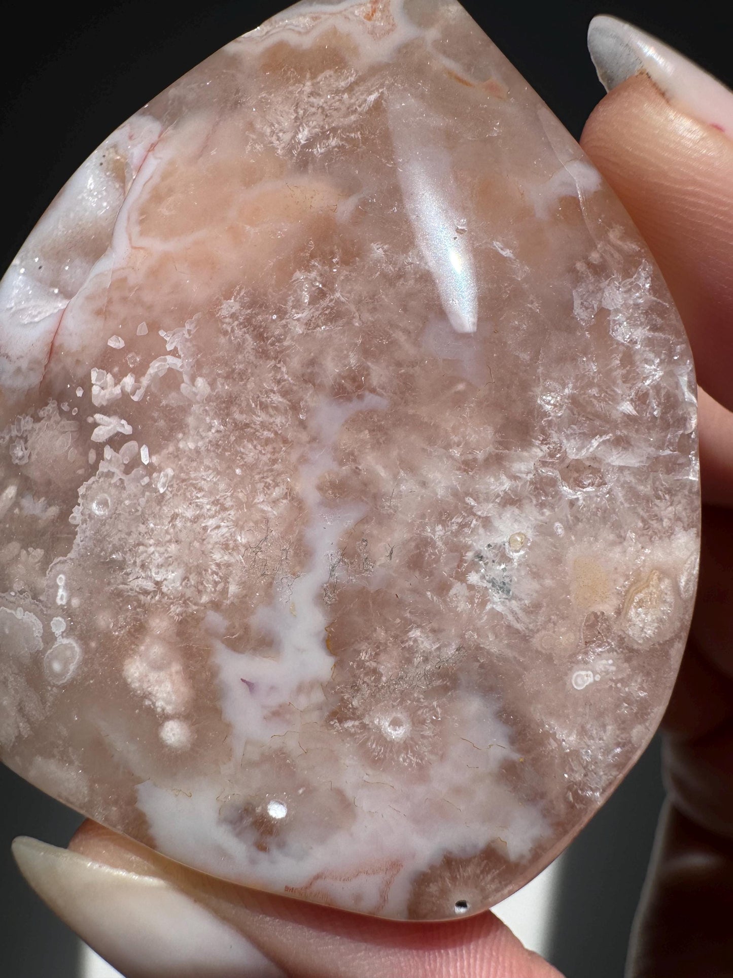 Peach Flower Agate Flame