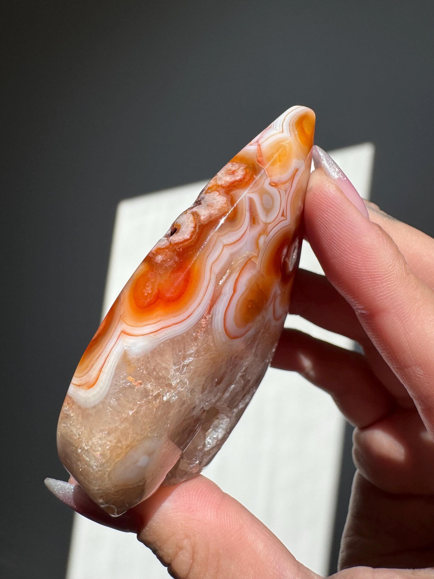 Carnelian Flower Agate Flame