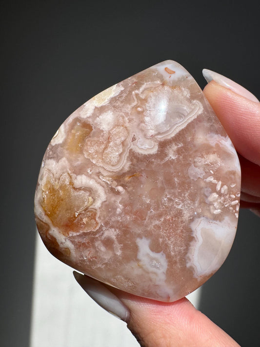 Peach Flower Agate Flame