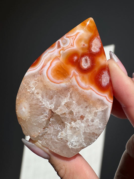 Carnelian Flower Agate Flame