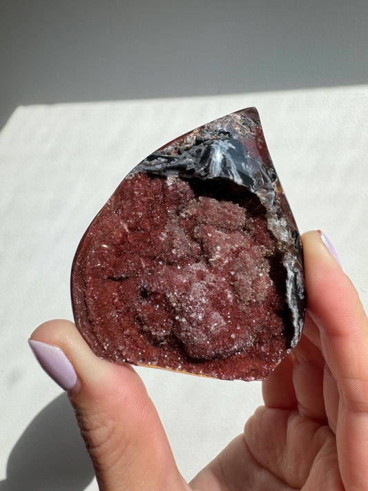 Juicy Druzy Agate Flame