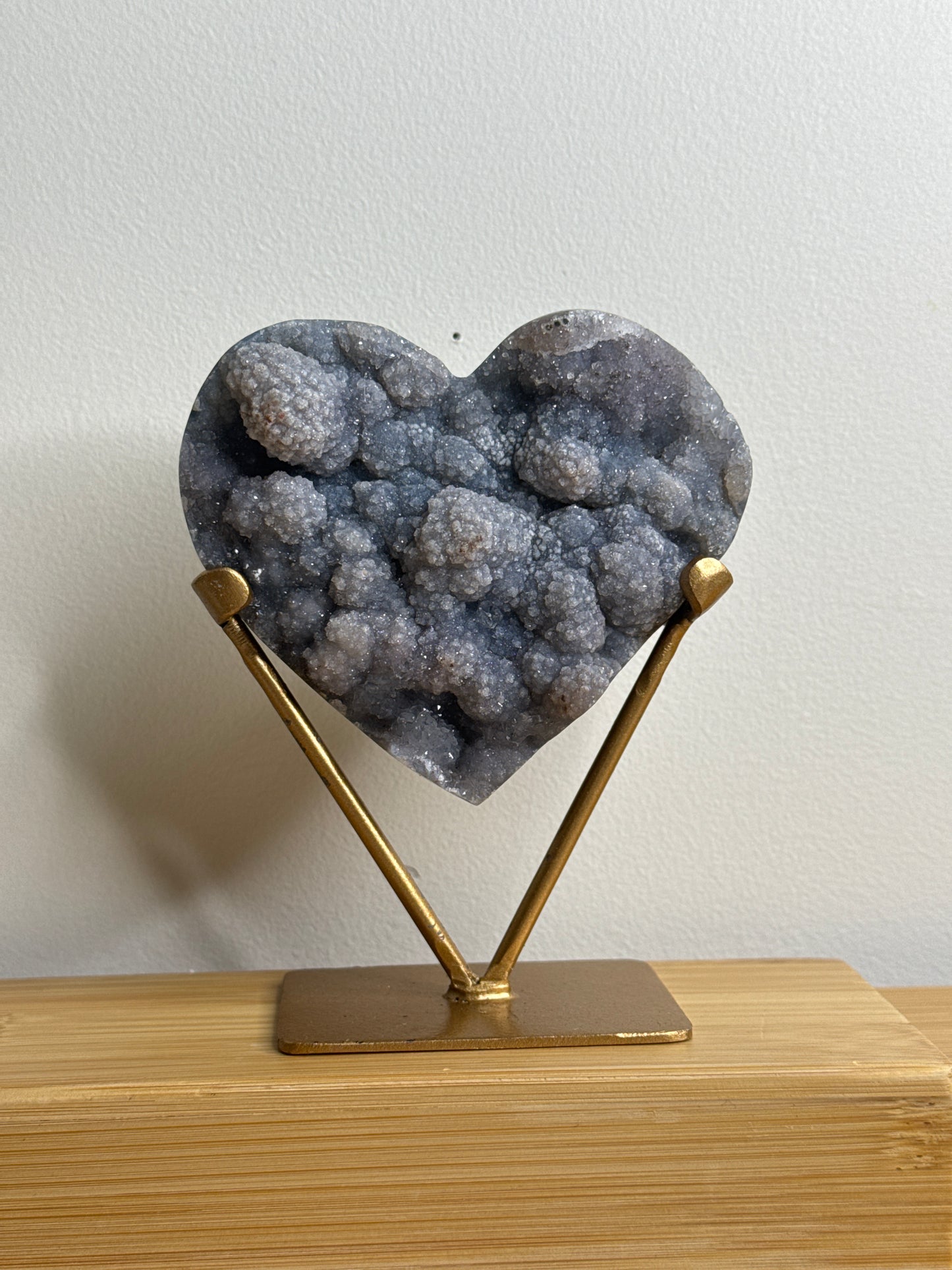 Druzy Heart on Stand 1.105