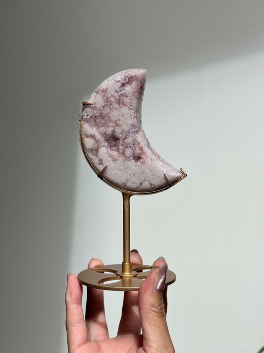 Pink Amethyst Moon Stand