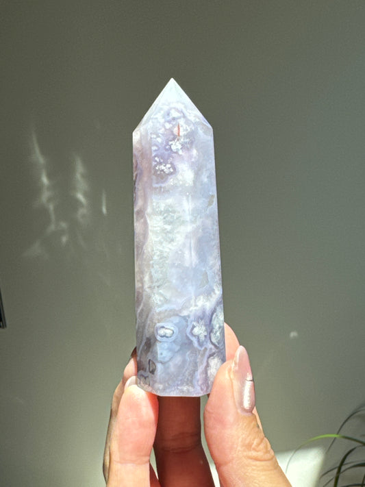 Blue Flower Agate Tower 017-25