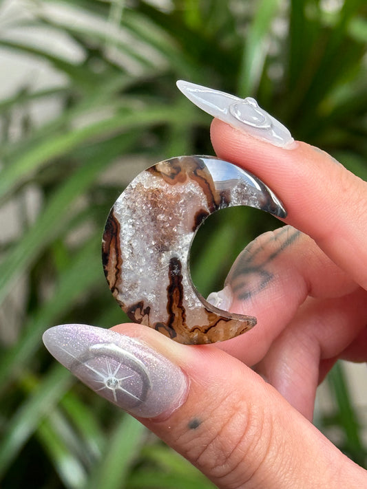 Druzy Agate Mini Moon - D
