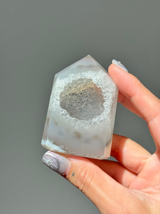 Druzy Agate Tower