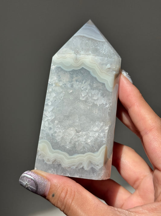 Druzy Agate Tower