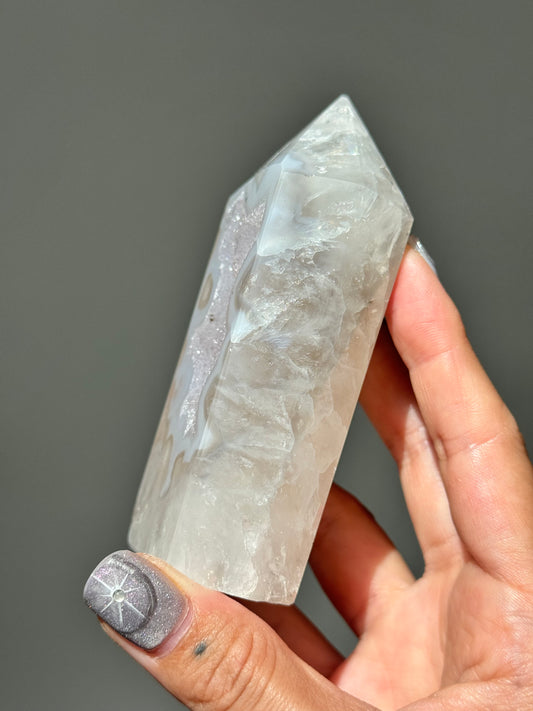 Druzy Agate Tower