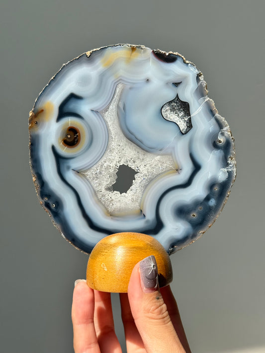 Druzy Agate Slab on Stand