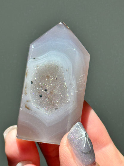 Mini Druzy Agate Tower