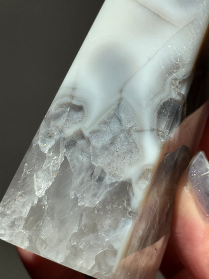 Sugar Druzy Agate Obelisk
